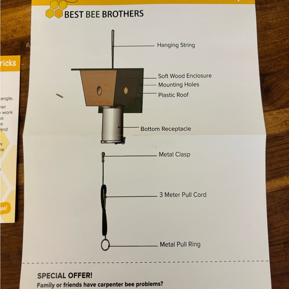 NWT BEST BEE BROTHERS .Carpenter Bee Trap - Picture 5 of 10